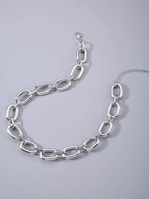 SHEIN imoli 1pc Collar artístico de cadena grande exagerada de moda - Quierox - Tienda Online