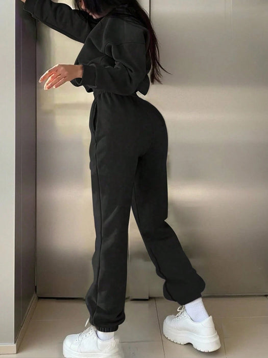 SHEIN INAWLY 2 piezas Conjunto de sudadera y pantalón de chándal casual - Quierox - Tienda Online