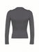 Shein INAWLY Camiseta casual de manga larga y cuello redondo lisa para mujer - Quierox - Tienda Online