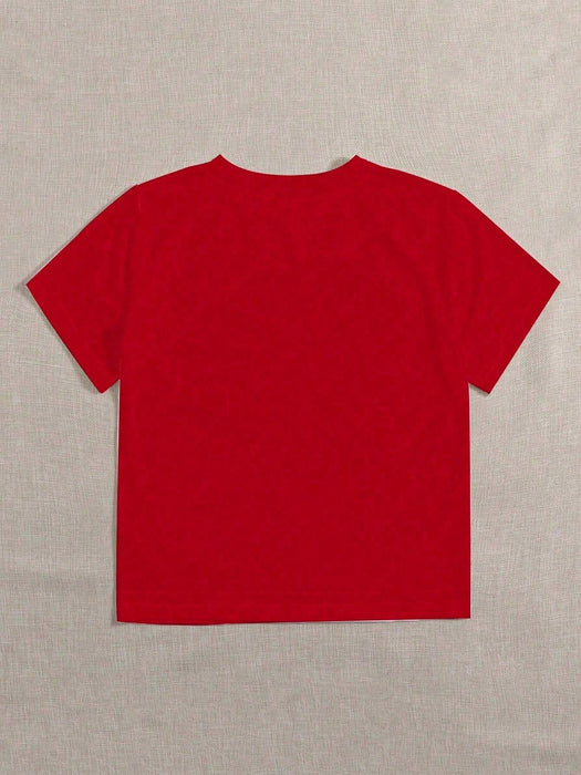 SHEIN INAWLY Camiseta casual de mujer con estampado de carta de póquer - Quierox - Tienda Online