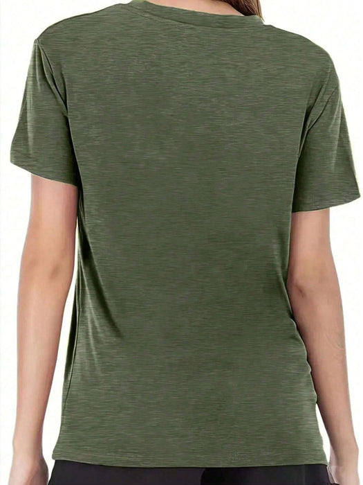 SHEIN INAWLY Camiseta de manga corta con estampado de dibujos animados - Quierox - Tienda Online