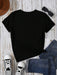 SHEIN INAWLY Camiseta de manga corta con estampado de eslogan para mujer - Quierox - Tienda Online