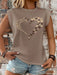 SHEIN INAWLY Camiseta de verano para mujer, versátil, con estampado de corazones - Quierox - Tienda Online