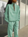 SHEIN INAWLY Conjunto de sudadera con cremallera media y pantalones jogger para mujer - Quierox - Tienda Online