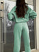 SHEIN INAWLY Conjunto de sudadera con cremallera media y pantalones jogger para mujer - Quierox - Tienda Online