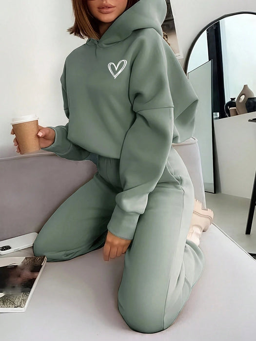 SHEIN INAWLY Set de 2 piezas para mujer con sudadera con capucha - Quierox - Tienda Online