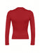 Shein INAWLY Solva Camiseta de manga larga y cuello redondo de unicolor - Quierox - Tienda Online