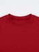 Shein INAWLY Solva Camiseta de manga larga y cuello redondo de unicolor - Quierox - Tienda Online