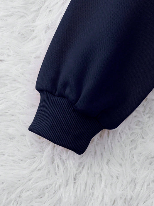 SHEIN INAWLY Sudadera con forro térmico con diseño de letras, tops de manga larga - Quierox - Tienda Online