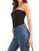 Shein INAWLY Top sin tirantes ajustado de color liso para verano - Quierox - Tienda Online