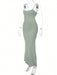 SHEIN INAWLY Vestido ajustado de unicolor y sin espalda para mujer, de verano - Quierox - Tienda Online