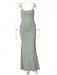 SHEIN INAWLY Vestido ajustado de unicolor y sin espalda para mujer, de verano - Quierox - Tienda Online