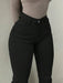 Shein Jeans ajustados acampanados con lazo bordado en el bolsillo trasero - Quierox - Tienda Online