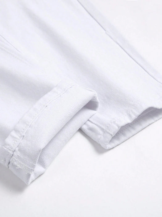 Shein Jeans blancos ajustados desgastados para niño preadolescente - Quierox - Tienda Online