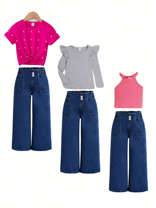 SHEIN jeans de moda relajados con cintura elástica y lavado - Quierox - Tienda Online