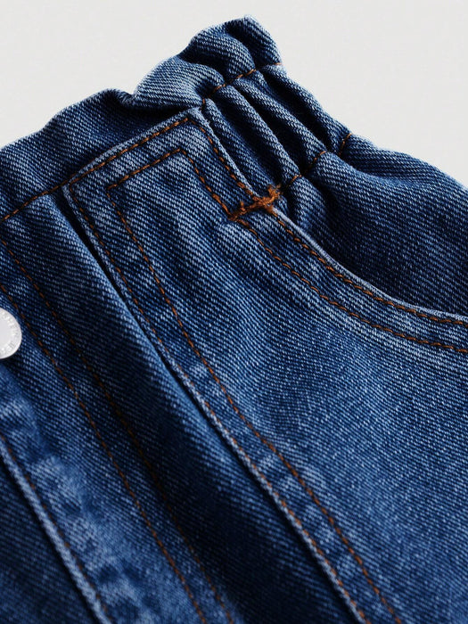 SHEIN jeans de moda relajados con cintura elástica y lavado - Quierox - Tienda Online