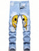 Shein Jeans rotos con gráfico de dibujos animados para hombres - Quierox - Tienda Online