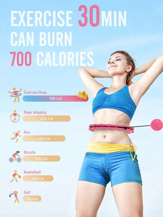 Shein JLoibao Aros de hula hula con peso para adultos y principiantes, one size - Quierox - Tienda Online