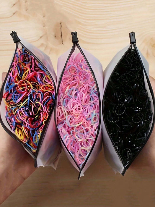 Shein Juego de 1100 gomas elásticas pequeñas de color caramelo - Quierox - Tienda Online