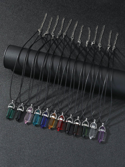 Shein Juego de 12 collares con colgante geométrico de moda para hombre - Quierox - Tienda Online