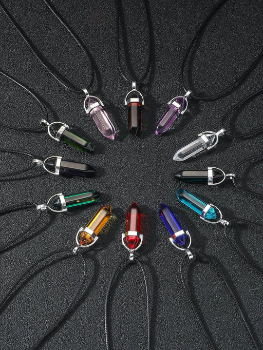 Shein Juego de 12 collares con colgante geométrico de moda para hombre - Quierox - Tienda Online