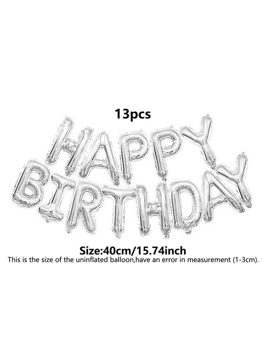 SHEIN Juego de 13 globos de polietileno, diseño de letras modernas, decorativos para fiestas - Quierox - Tienda Online