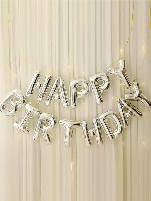 SHEIN Juego de 13 globos de polietileno, diseño de letras modernas, decorativos para fiestas - Quierox - Tienda Online