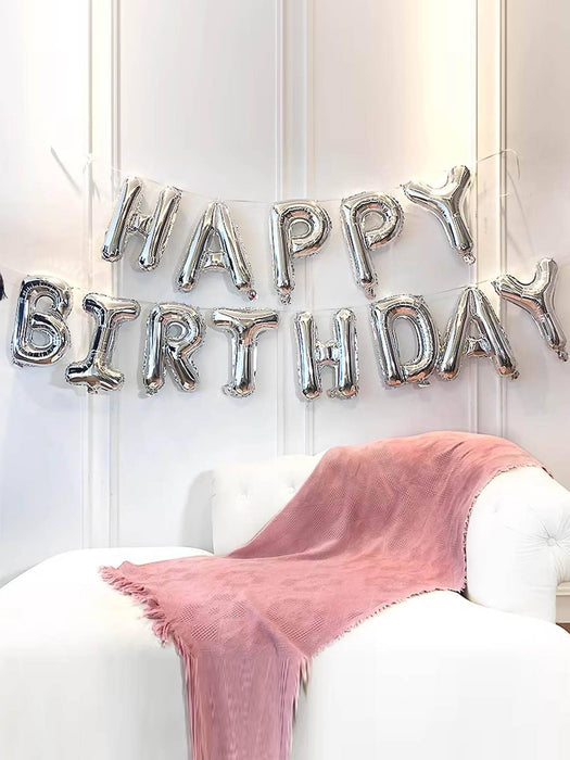 SHEIN Juego de 13 globos de polietileno, diseño de letras modernas, decorativos para fiestas - Quierox - Tienda Online