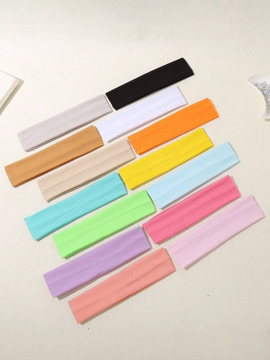SHEIN Juego de 14 piezas de diademas casuales y coloridas para la vida diaria - Quierox - Tienda Online