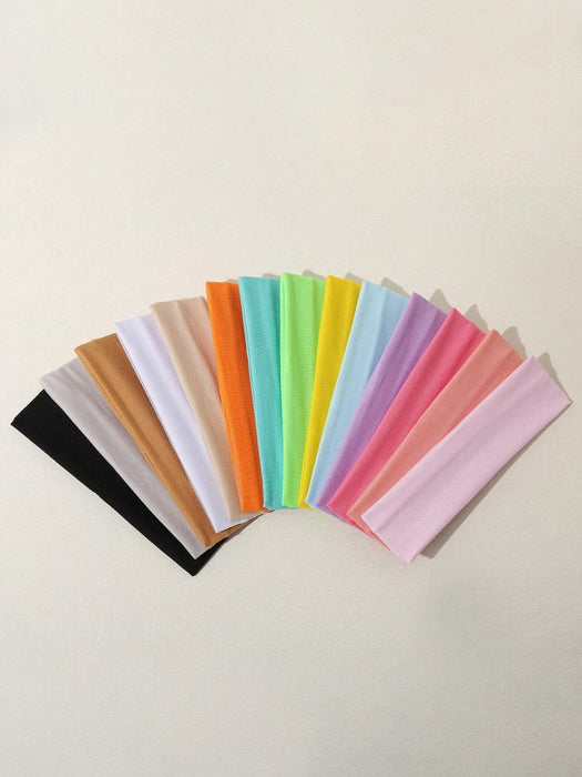 SHEIN Juego de 14 piezas de diademas casuales y coloridas para la vida diaria - Quierox - Tienda Online