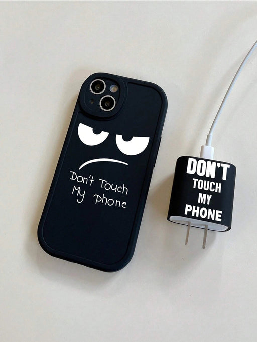 Shein Juego de 2 fundas para teléfono y cargador con divertidos eslóganes gráficos - Quierox - Tienda Online