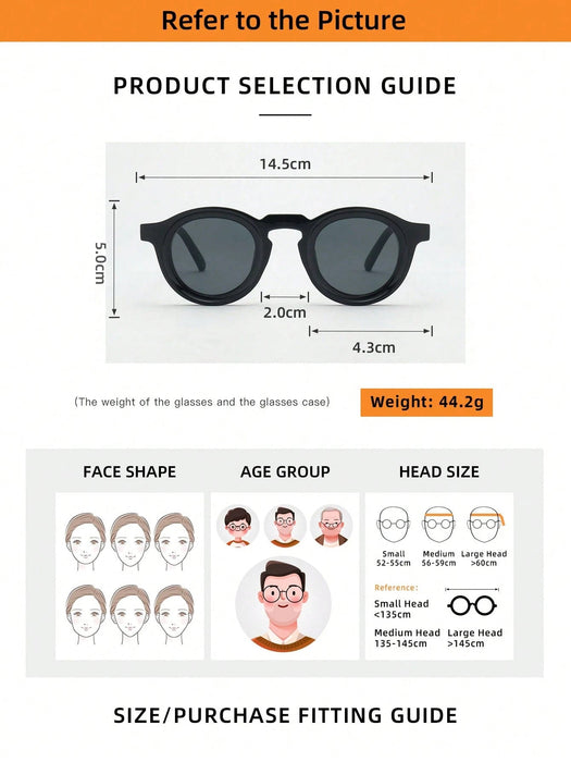 SHEIN Juego de 2 gafas de montura redonda y retro, con diseño sencillo - Quierox - Tienda Online