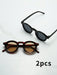 SHEIN Juego de 2 gafas de montura redonda y retro, con diseño sencillo - Quierox - Tienda Online