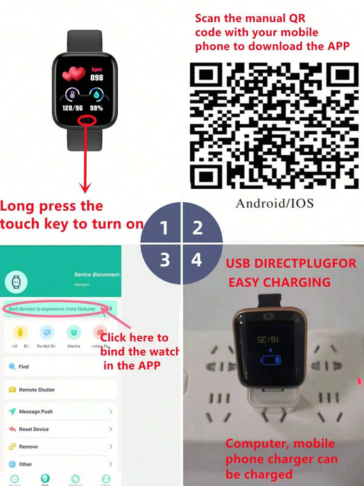 Shein juego de 2 reloj inteligente para hombre y mujer, universal, deportivo y multifuncional - Quierox - Tienda Online