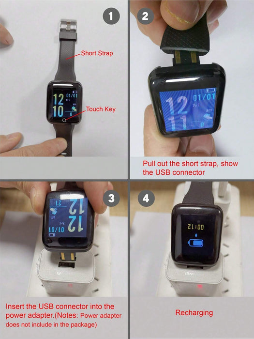 Shein juego de 2 reloj inteligente para hombre y mujer, universal, deportivo y multifuncional - Quierox - Tienda Online