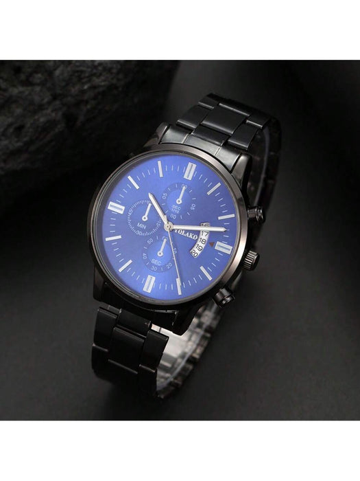 Shein Juego de 2 relojes de cuarzo de moda para caballero, con correa de acero - Quierox - Tienda Online