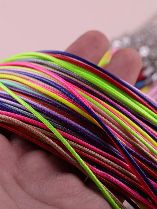 Shein Juego de 20 cuerdas de cera coreanas de colores para collares, cuerdas unisex - Quierox - Tienda Online