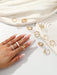 SHEIN Juego de 22 anillos estilo bohemio con diseños de flores, hojas y perlas de imitación - Quierox - Tienda Online