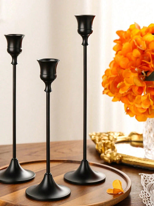 Shein Juego de 25 portavelas cónicos de hierro, soporte decorativo para velas, Portavelas para bodas, cenas, fiestas - Quierox - Tienda Online
