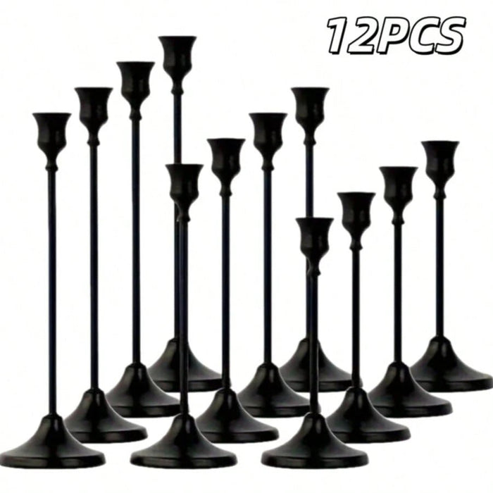 Shein Juego de 25 portavelas cónicos de hierro, soporte decorativo para velas, Portavelas para bodas, cenas, fiestas - Quierox - Tienda Online