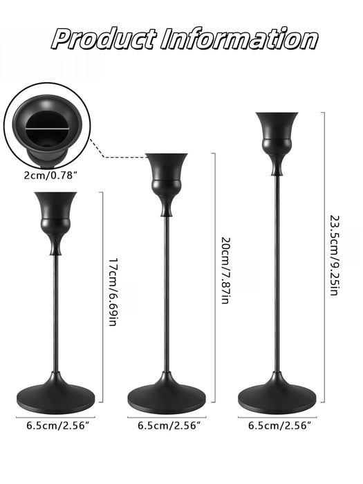 Shein Juego de 25 portavelas cónicos de hierro, soporte decorativo para velas, Portavelas para bodas, cenas, fiestas - Quierox - Tienda Online
