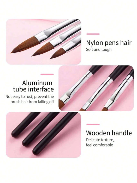 Shein Juego de 3 bolígrafos de gel ultravioleta para pintar uñas con diseño - Quierox - Tienda Online