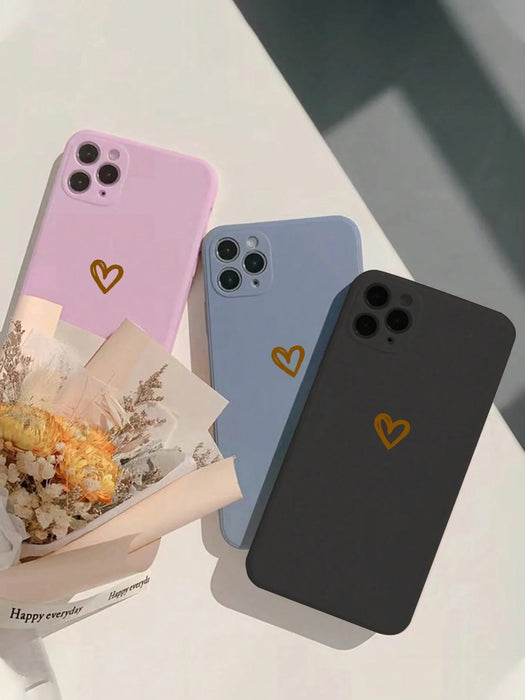 SHEIN Juego de 3 fundas rosas con estampado para iPhone 11 - Quierox - Tienda Online