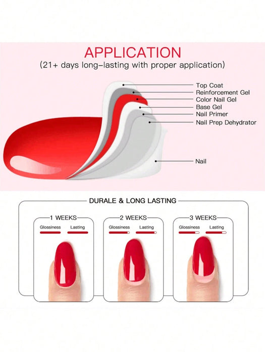 Shein Juego de 3 piezas de 7 ml de capa superior y base para esmalte - Quierox - Tienda Online