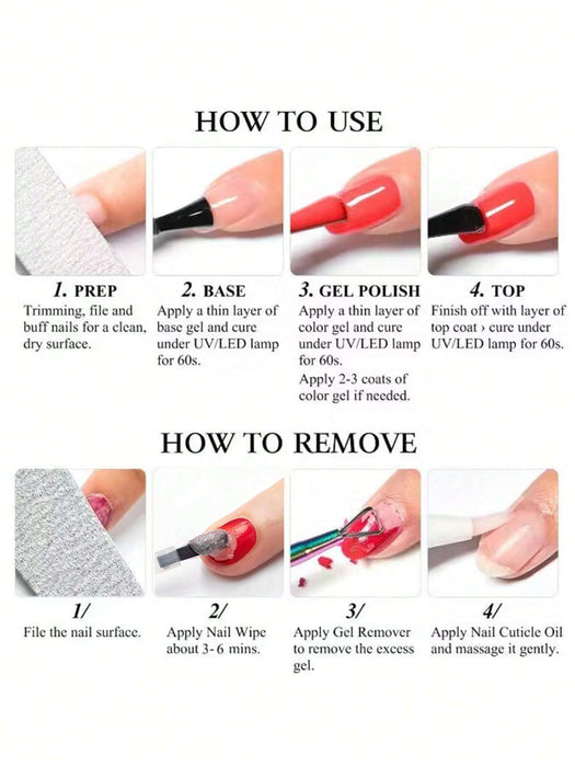 Shein Juego de 3 piezas de 7 ml de capa superior y base para esmalte - Quierox - Tienda Online