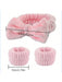 Shein Juego de 3 pulseras de forro polar coral, diadema y toalla facial - Quierox - Tienda Online