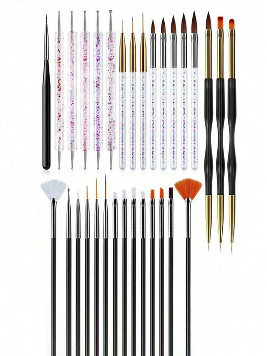 Shein Juego de 31 pinceles profesionales para decoración de uñas - Quierox - Tienda Online