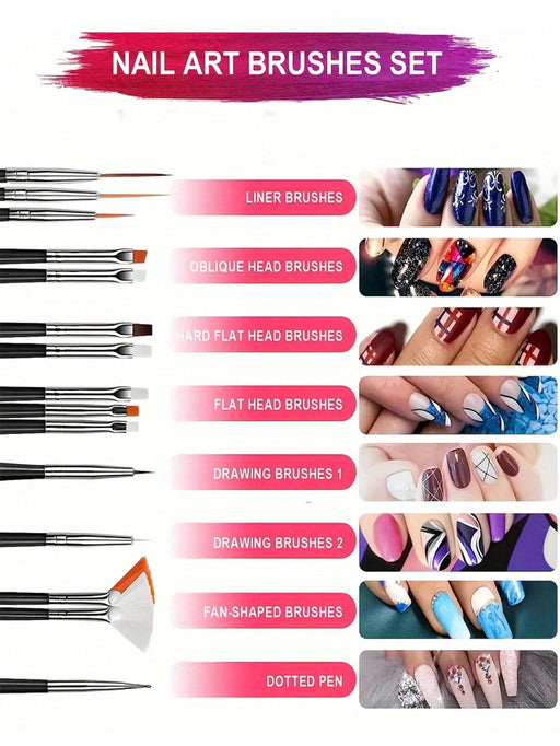 Shein Juego de 31 pinceles profesionales para decoración de uñas - Quierox - Tienda Online