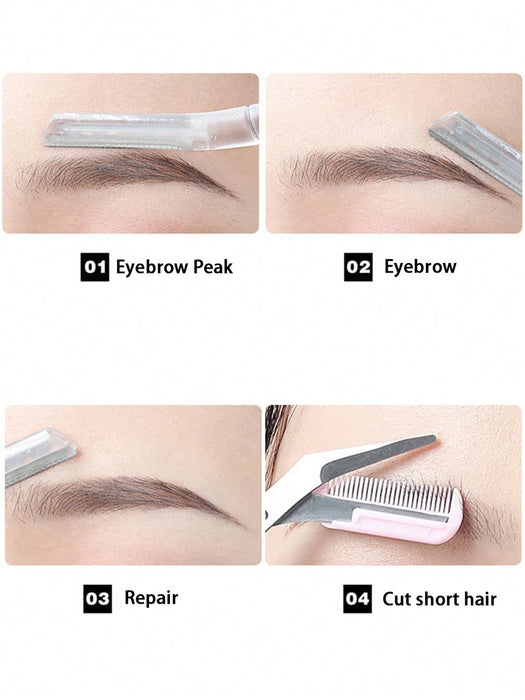 SHEIN Juego de 4 maquinillas de afeitar profesionales para cejas, recortador de cejas - Quierox - Tienda Online