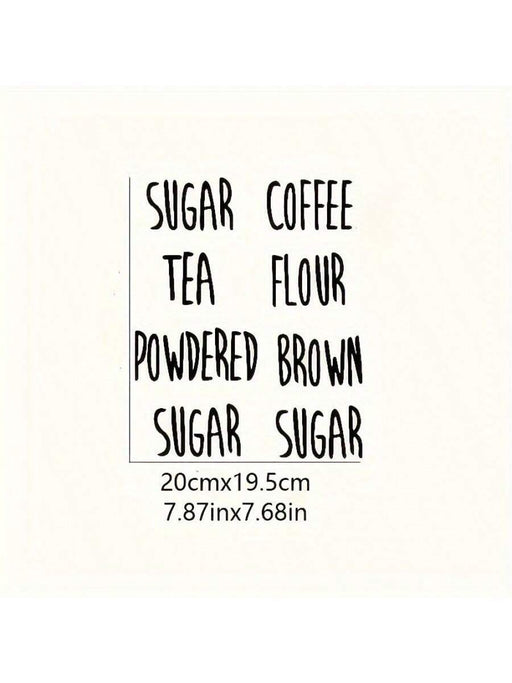SHEIN Juego de 4 pegatinas para etiquetas de azúcar, café, té en polvo - Quierox - Tienda Online